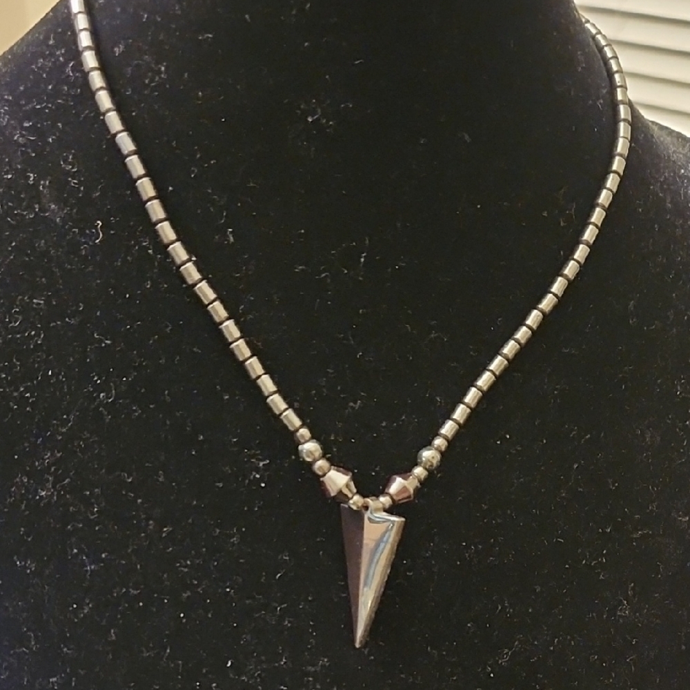 Elegant Silver Beaded Necklace